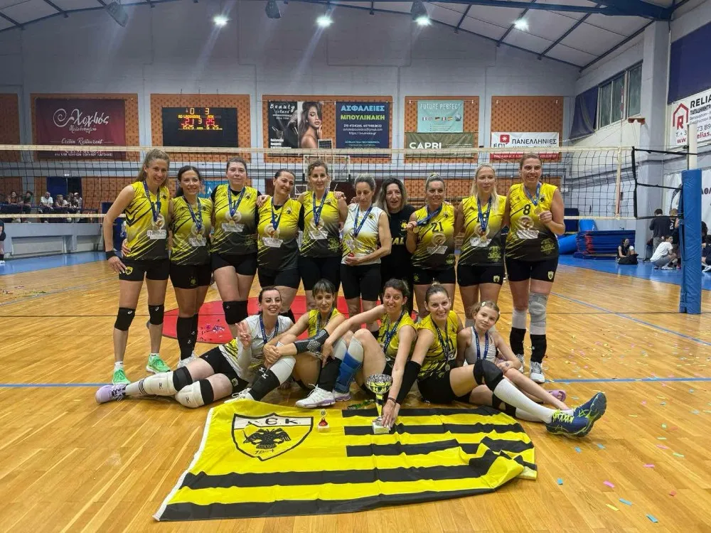 Πρωταθλήτρια Αθήνας η ομάδα vintage volley της ΑΕΚ